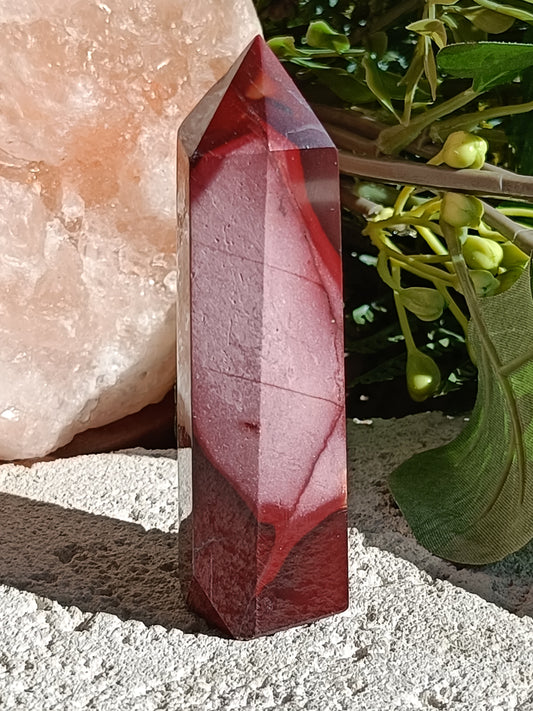 Mookaite Point #B2 – Crystal for Grounding, Inner Strength & Decision Making | Root, Sacral & Solar Plexus Chakra Stone