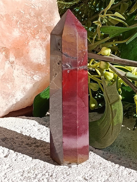 Mookaite Point #A10 – Crystal for Grounding, Inner Strength & Decision Making | Root, Sacral & Solar Plexus Chakra Stone