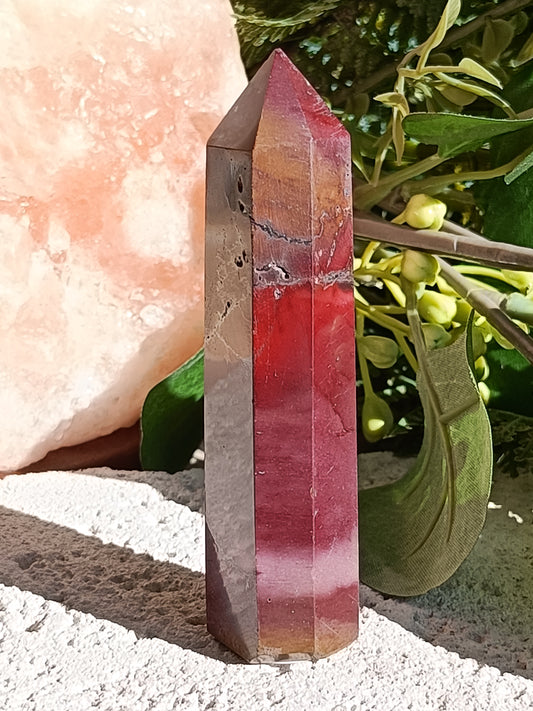 Mookaite Point #A10 – Crystal for Grounding, Inner Strength & Decision Making | Root, Sacral & Solar Plexus Chakra Stone