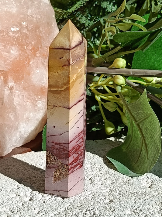 Mookaite Point #A7 – Crystal for Grounding, Inner Strength & Decision Making | Root, Sacral & Solar Plexus Chakra Stone