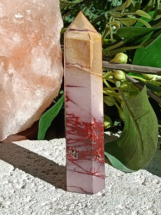 Mookaite Point #A7 – Crystal for Grounding, Inner Strength & Decision Making | Root, Sacral & Solar Plexus Chakra Stone