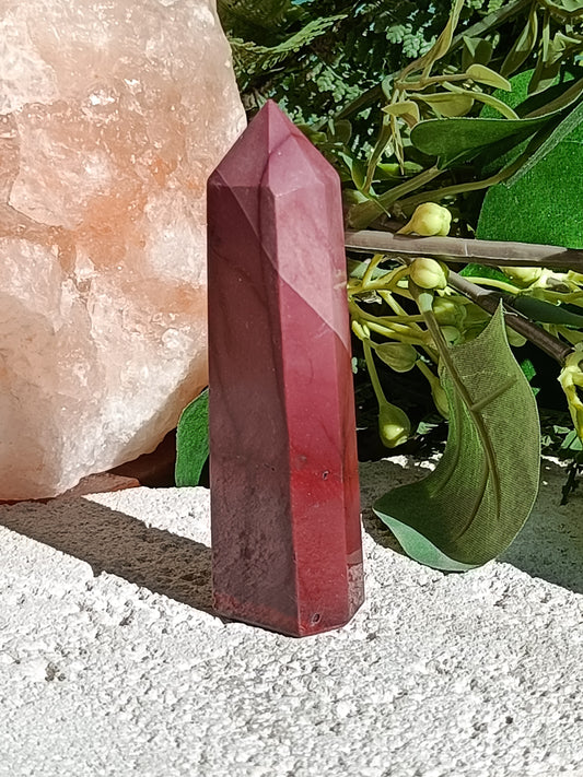 Mookaite Point #B3 – Crystal for Grounding, Inner Strength & Decision Making | Root, Sacral & Solar Plexus Chakra Stone