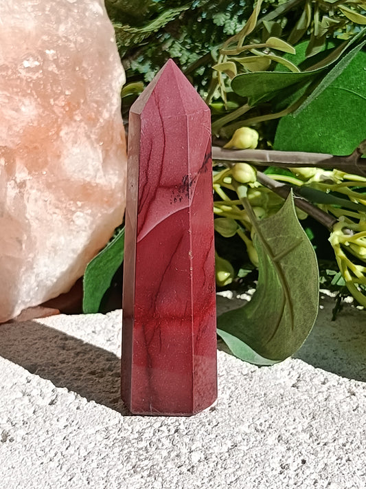 Mookaite Point #B3 – Crystal for Grounding, Inner Strength & Decision Making | Root, Sacral & Solar Plexus Chakra Stone