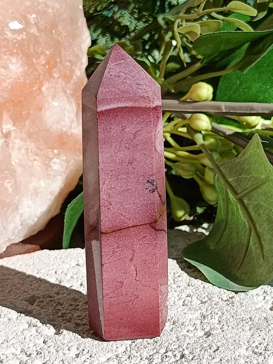 Mookaite Point #B1 – Crystal for Grounding, Inner Strength & Decision Making | Root, Sacral & Solar Plexus Chakra Stone