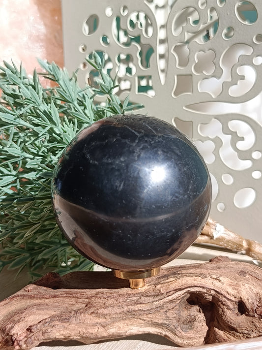 Shungite Sphere #B7 – Protection, Purification and Energetic Balance