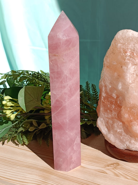 Rose Quartz Tower #J9 – Powerful Self Love and Heart Healing Energy