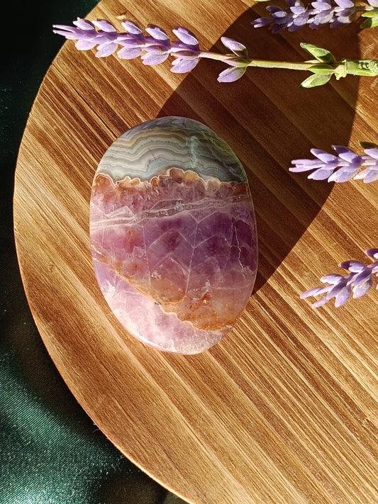 Amethyst Agate Palm Stone #244